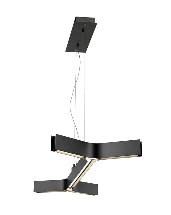 Linear Chandelier Z-Lite 8002-42MB-LED Matte Black Arcano 1 Light Linear Chandelier Z-Lite