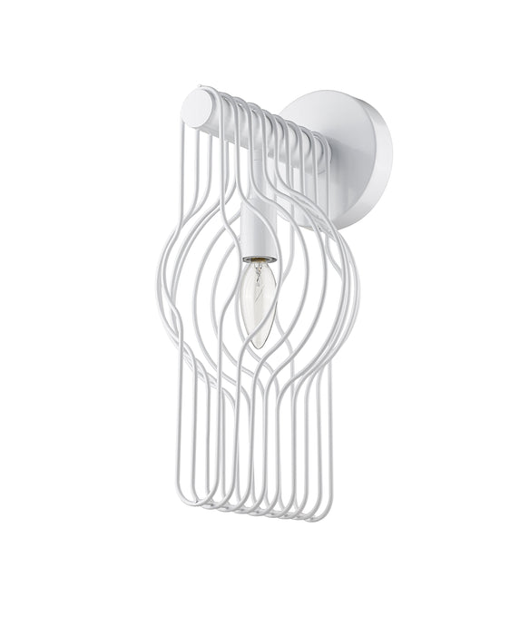 Wall Sconce Z-Lite 801-1S-WH White Contour 1 Light Wall Sconce Z-Lite