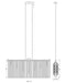 Linear Chandelier Z-Lite 801-7L-WH White Contour 7 Light Linear Chandelier Z-Lite