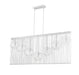 Linear Chandelier Z-Lite 801-7L-WH White Contour 7 Light Linear Chandelier Z-Lite