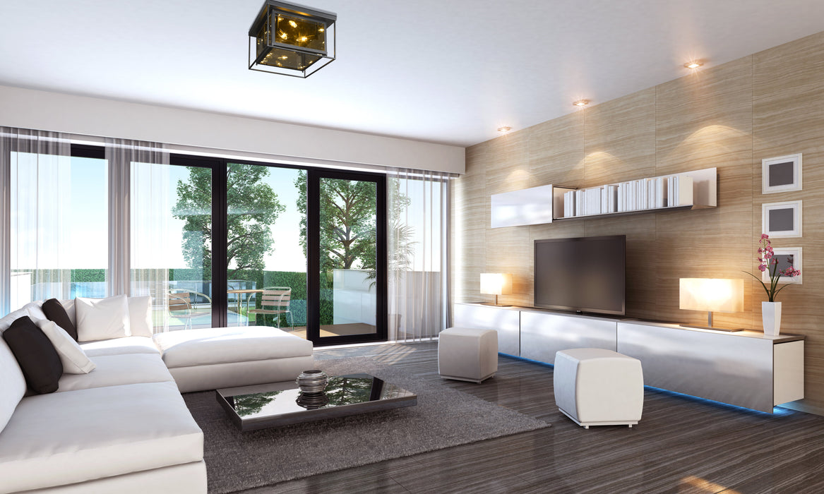 Flush Mount Z-Lite 802F16-MC Misty Charcoal Infinity 4 Light Flush Mount Z-Lite