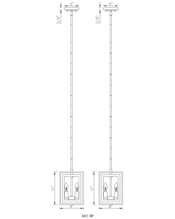 Pendant Z-Lite 802MP-MC Misty Charcoal Infinity 3 Light Pendant Z-Lite