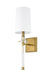 Wall Sconce Z-Lite 803-1S-RB-WH Rubbed Brass Sophia 1 Light Wall Sconce Z-Lite