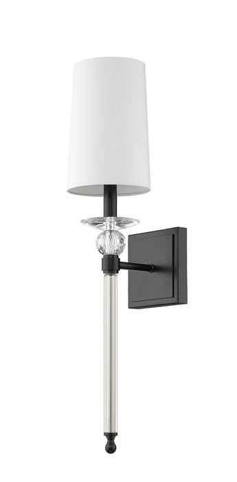 Wall Sconce Z-Lite 804-1S-MB Matte Black Ava 1 Light Wall Sconce Z-Lite