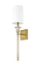 Wall Sconce Z-Lite 804-1S-RB-WH Rubbed Brass Ava 1 Light Wall Sconce Z-Lite