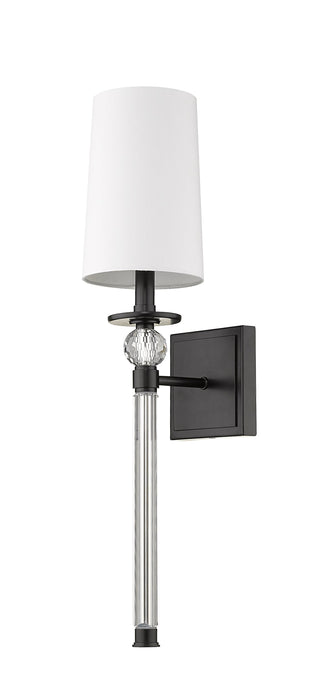 Wall Sconce Z-Lite 805-1S-MB Matte Black Mia 1 Light Wall Sconce Z-Lite