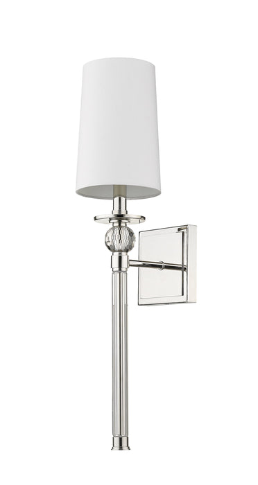 Wall Sconce Z-Lite 805-1S-PN Polished Nickel Mia 1 Light Wall Sconce Z-Lite