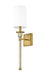 Wall Sconce Z-Lite 805-1S-RB-WH Rubbed Brass Mia 1 Light Wall Sconce Z-Lite