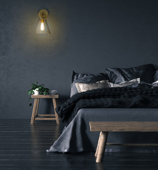 Wall Sconce Z-Lite 806-1S-RB Rubbed Brass Harper 1 Light Wall Sconce Z-Lite