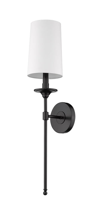 Wall Sconce Z-Lite 807-1S-MB Matte Black Emily 1 Light Wall Sconce Z-Lite