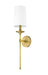 Wall Sconce Z-Lite 807-1S-RB-WH Rubbed Brass Emily 1 Light Wall Sconce Z-Lite