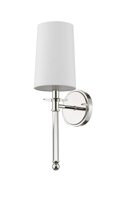 Wall Sconce Z-Lite 808-1S-PN Polished Nickel Mila 1 Light Wall Sconce Z-Lite