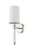 Wall Sconce Z-Lite 808-1S-PN Polished Nickel Mila 1 Light Wall Sconce Z-Lite