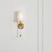 Wall Sconce Z-Lite 808-1S-RB-WH Rubbed Brass Mila 1 Light Wall Sconce Z-Lite