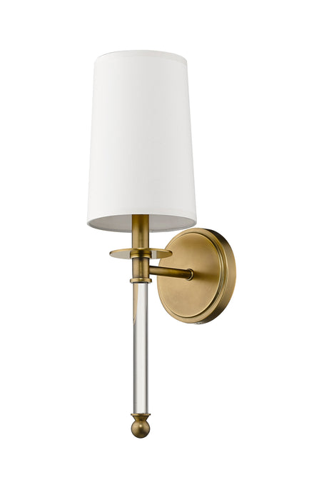 Wall Sconce Z-Lite 808-1S-RB Rubbed Brass Mila 1 Light Wall Sconce Z-Lite