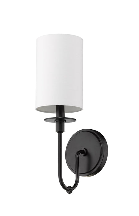 Wall Sconce Z-Lite 809-1S-MB Matte Black Ella 1 Light Wall Sconce Z-Lite