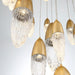 Eurofase 43859-038 Ecrou 30" Satin Gold Paint LED Chandelier