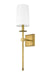 Wall Sconce Z-Lite 811-1S-RB-WH Rubbed Brass Camila 1 Light Wall Sconce Z-Lite