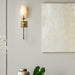 Wall Sconce Z-Lite 811-1S-RB-WH Rubbed Brass Camila 1 Light Wall Sconce Z-Lite