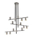 Chandelier Z-Lite 814-12MB-PN Matte Black + Polished Nickel Calumet 12 Light Chandelier Z-Lite