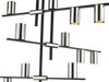 Chandelier Z-Lite 814-12MB-PN Matte Black + Polished Nickel Calumet 12 Light Chandelier Z-Lite
