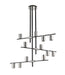 Chandelier Z-Lite 814-12MB-PN Matte Black + Polished Nickel Calumet 12 Light Chandelier Z-Lite
