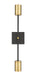 Wall Sconce Z-Lite 814-2S-MB-OBR Matte Black + Olde Brass Calumet 2 Light Wall Sconce Z-Lite