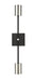 Wall Sconce Z-Lite 814-2S-MB-PN Matte Black + Polished Nickel Calumet 2 Light Wall Sconce Z-Lite