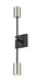 Wall Sconce Z-Lite 814-2S-MB-PN Matte Black + Polished Nickel Calumet 2 Light Wall Sconce Z-Lite