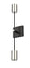 Wall Sconce Z-Lite 814-2S-MB-PN Matte Black + Polished Nickel Calumet 2 Light Wall Sconce Z-Lite