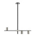 Linear Chandelier Z-Lite 814-3L-MB-PN Matte Black + Polished Nickel Calumet 3 Light Linear Chandelier Z-Lite