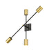 Wall Sconce Z-Lite 814-4S-MB-OBR Matte Black + Olde Brass Calumet 4 Light Wall Sconce Z-Lite