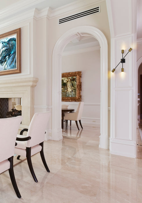 Wall Sconce Z-Lite 814-4S-MB-OBR Matte Black + Olde Brass Calumet 4 Light Wall Sconce Z-Lite