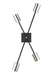 Wall Sconce Z-Lite 814-4S-MB-PN Matte Black + Polished Nickel Calumet 4 Light Wall Sconce Z-Lite
