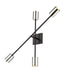 Wall Sconce Z-Lite 814-4S-MB-PN Matte Black + Polished Nickel Calumet 4 Light Wall Sconce Z-Lite