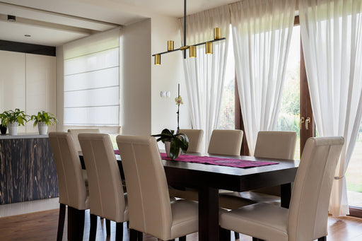 Linear Chandelier Z-Lite 814-5L-MB-OBR Matte Black + Olde Brass Calumet 5 Light Linear Chandelier Z-Lite