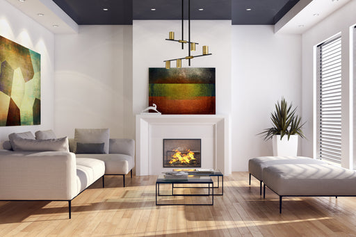 Chandelier Z-Lite 814-5MB-OBR Matte Black + Olde Brass Calumet 5 Light Chandelier Z-Lite