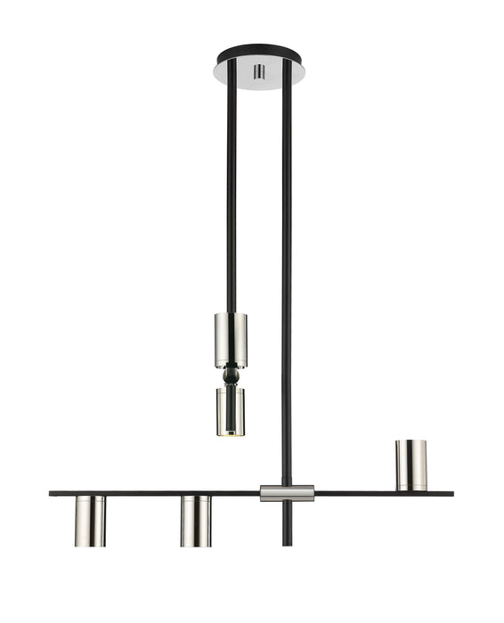 Chandelier Z-Lite 814-5MB-PN Matte Black + Polished Nickel Calumet 5 Light Chandelier Z-Lite