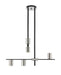 Chandelier Z-Lite 814-5MB-PN Matte Black + Polished Nickel Calumet 5 Light Chandelier Z-Lite