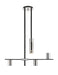 Chandelier Z-Lite 814-6MB-PN Matte Black + Polished Nickel Calumet 6 Light Chandelier Z-Lite