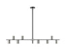 Linear Chandelier Z-Lite 814-8L-MB-PN Matte Black + Polished Nickel Calumet 8 Light Linear Chandelier Z-Lite