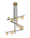 Chandelier Z-Lite 814-9MB-OBR Matte Black + Olde Brass Calumet 9 Light Chandelier Z-Lite