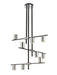 Chandelier Z-Lite 814-9MB-PN Matte Black + Polished Nickel Calumet 9 Light Chandelier Z-Lite