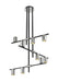 Chandelier Z-Lite 814-9MB-PN Matte Black + Polished Nickel Calumet 9 Light Chandelier Z-Lite