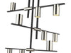 Chandelier Z-Lite 814-9MB-PN Matte Black + Polished Nickel Calumet 9 Light Chandelier Z-Lite