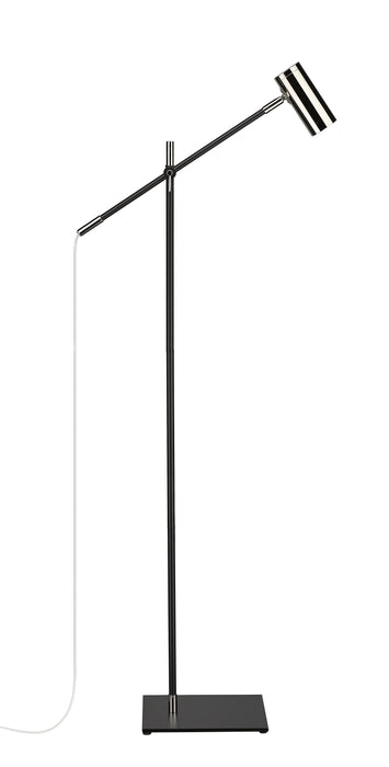 Floor Lamp Z-Lite 814FL-MB-PN Matte Black + Polished Nickel Calumet 1 Light Floor Lamp Z-Lite