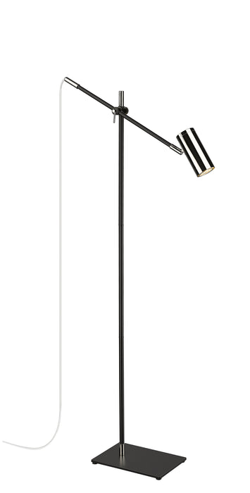 Floor Lamp Z-Lite 814FL-MB-PN Matte Black + Polished Nickel Calumet 1 Light Floor Lamp Z-Lite