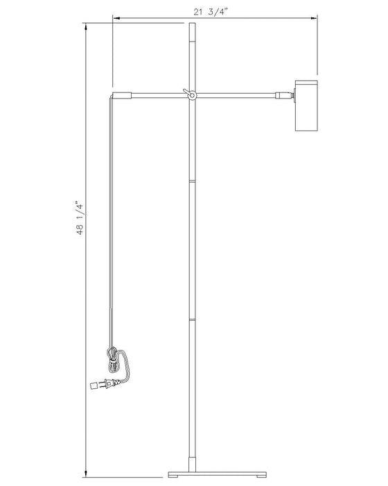 Floor Lamp Z-Lite 814FL-MB Matte Black Calumet 1 Light Floor Lamp Z-Lite