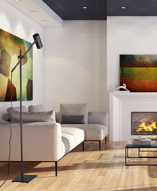 Floor Lamp Z-Lite 814FL-MB Matte Black Calumet 1 Light Floor Lamp Z-Lite