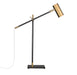 Table Lamp Z-Lite 814TL-MB-OBR Matte Black + Olde Brass Calumet 1 Light Table Lamp Z-Lite